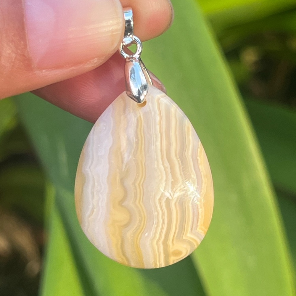 Sterling silver cute crazy lace agate pendant 1429 - Picture 5 of 7